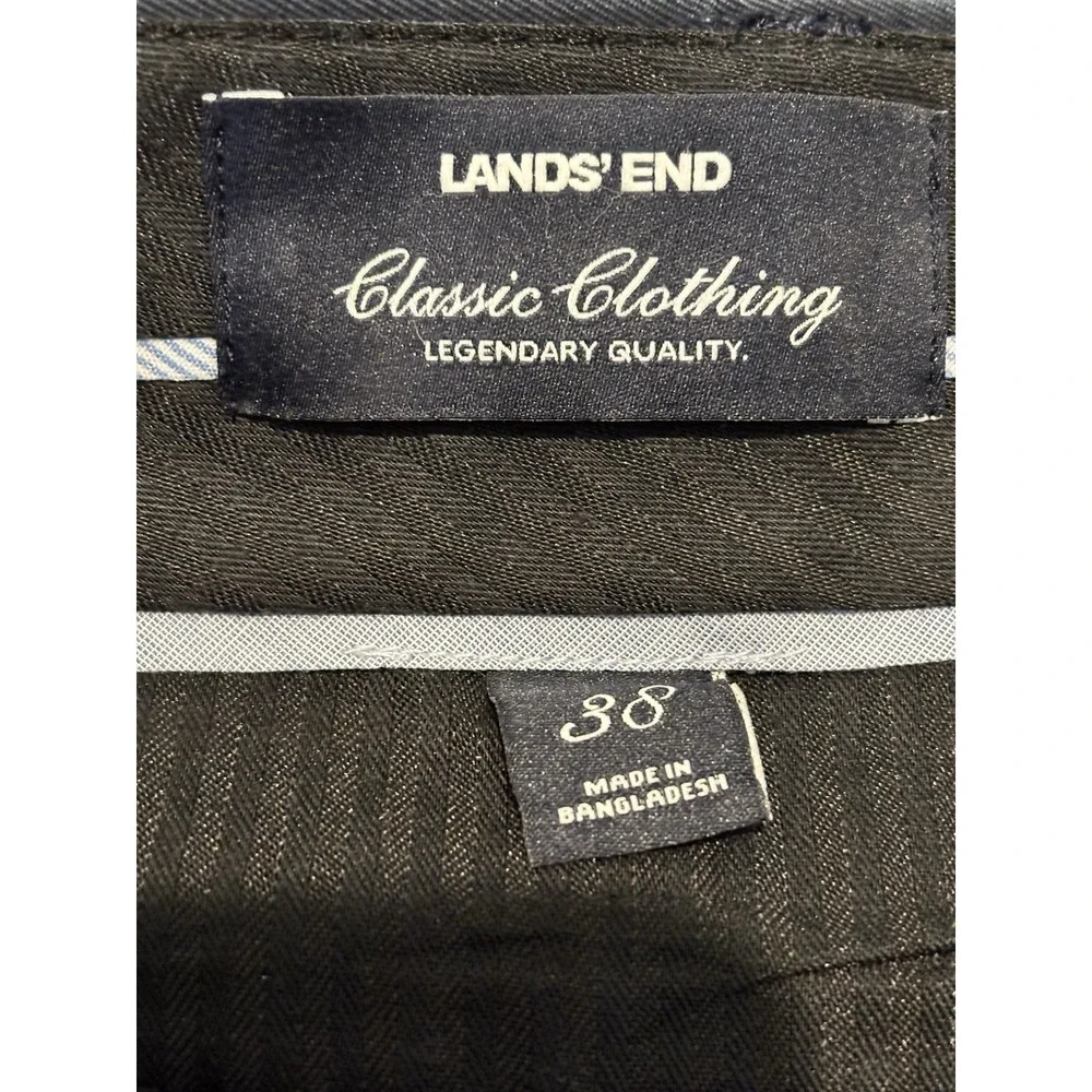 Lands'‎ End Mens 38x27 Blue Classic Clothing Traditional Fit Chino Pants Preppy